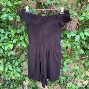 Black off the shoulder romper